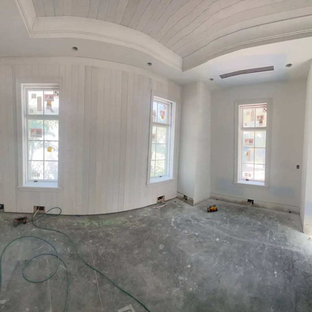 Curved Shiplap Wall & Ceiling